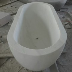 White marble bath tub